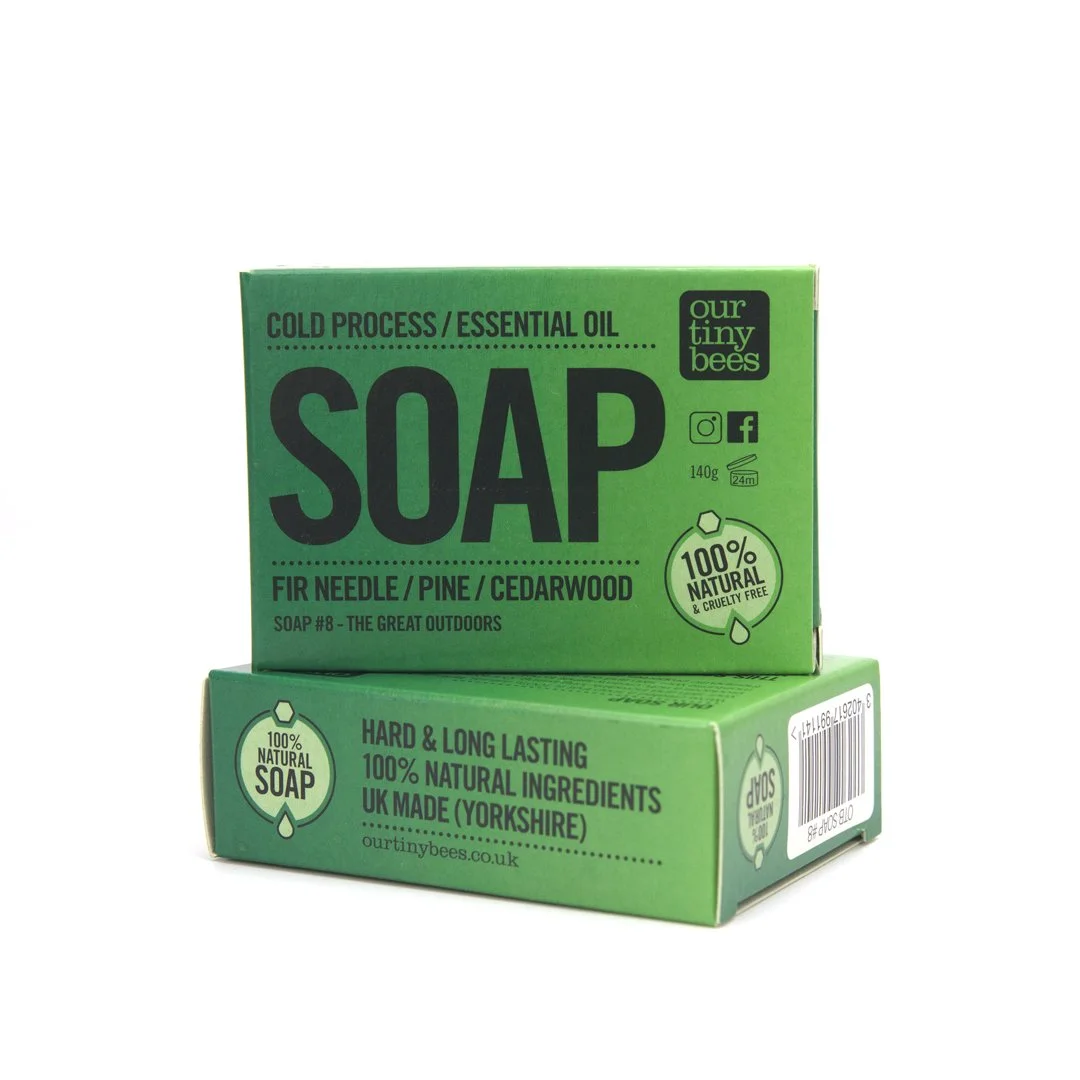 Soap #8: Fir Needle / Pine / Cedarwood (140g Big Block) — Our Tiny